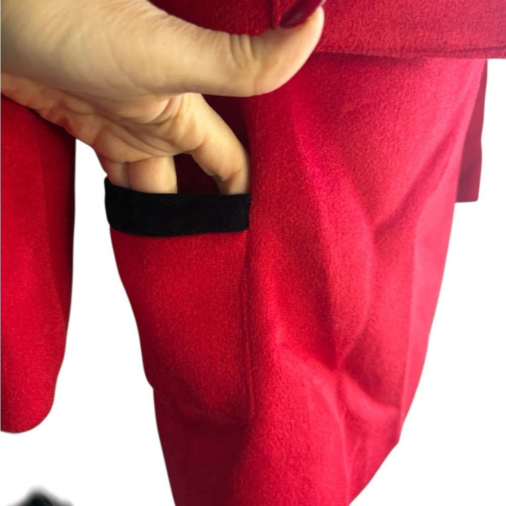 Ruoyu Womens Red and Black Buttoned blazer mini Skirt Suit Blazer sz M skirt S - Picture 6 of 10